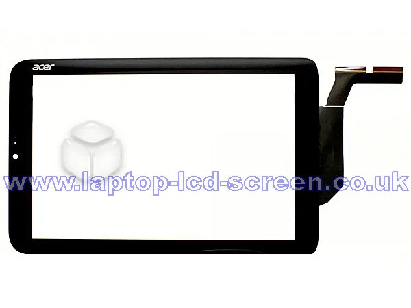 Acer Iconia W3 810 Digitizer BLACK Rear-view