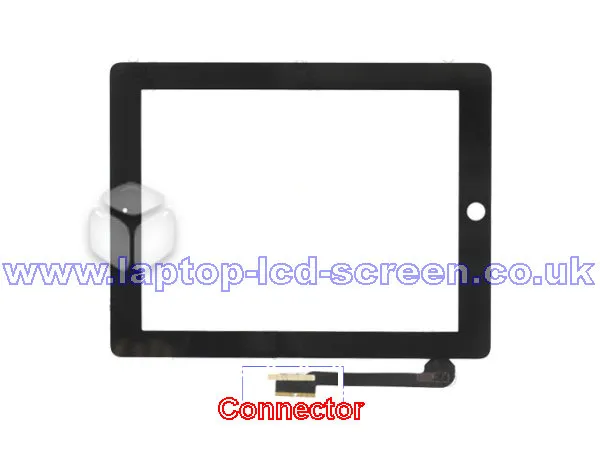 Apple Ipad 3 Md366lla Digitizer Only BLACK Rear-view