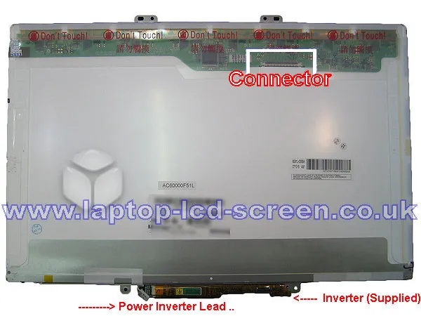 Dell Inspiron 1720 (wx+) Replacement Screen Rear-view