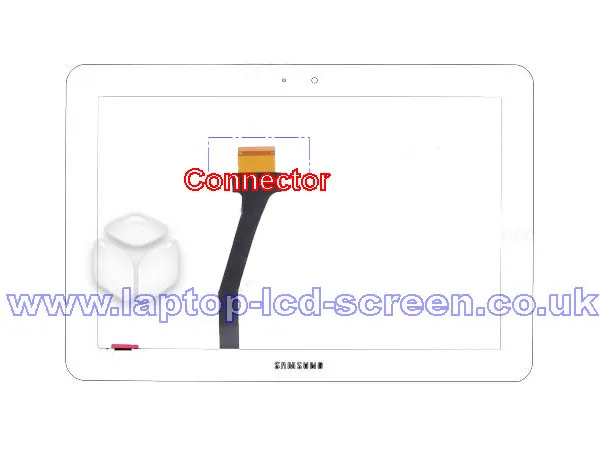 Samsung Galaxy Note Gtn8010 Digitizer WHITE Rear-view