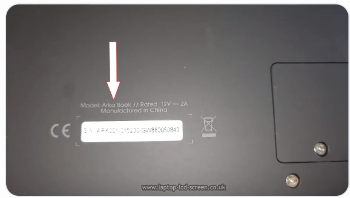 laptop model number