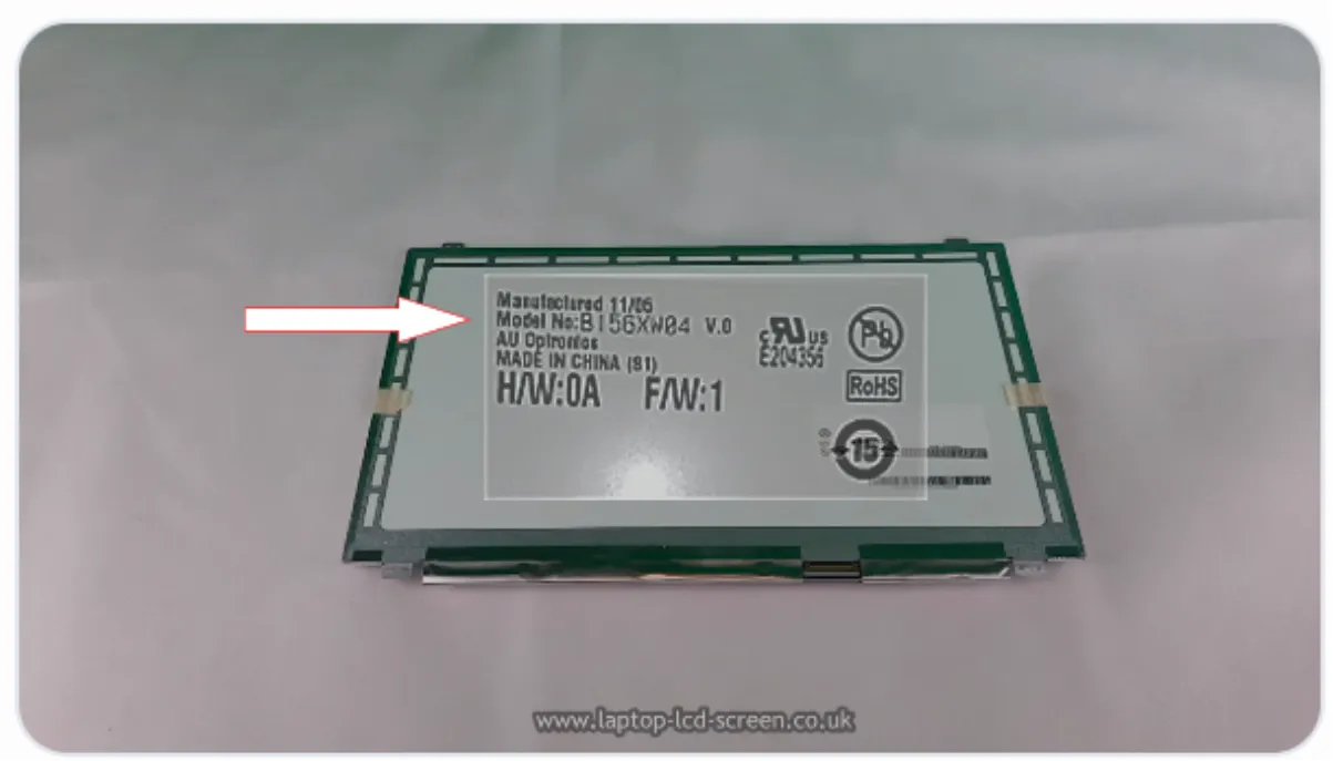 AUO screen model number